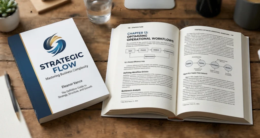 Interior spread from a business book, with a chapter opening and an inline diagram
